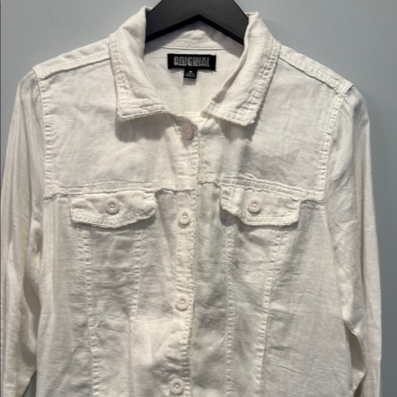 New Nicole Miller White Linen Jacket - Picture 3 of 8
